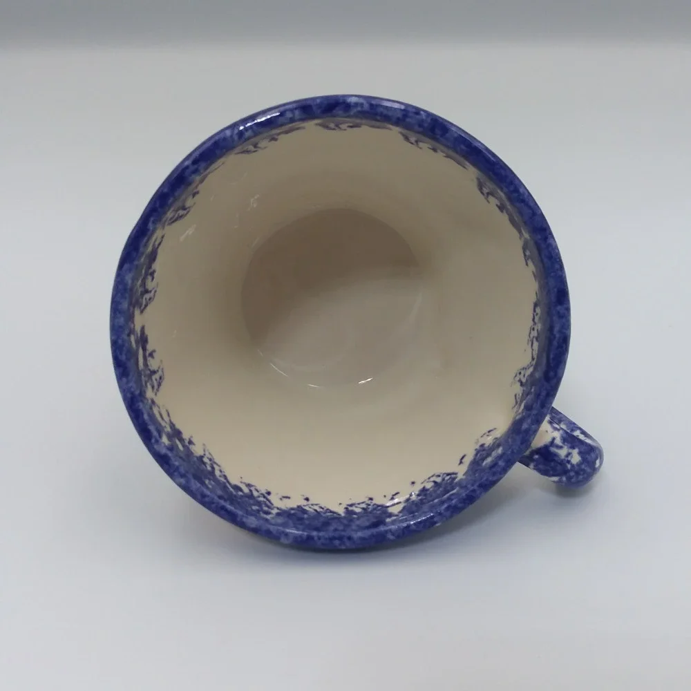Molly Dallas Pottery Old English Spatterware Tea Set Creamer Cup Farmhouse Decor